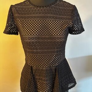 Vintage BCBGMaxAzria Black Lace Top